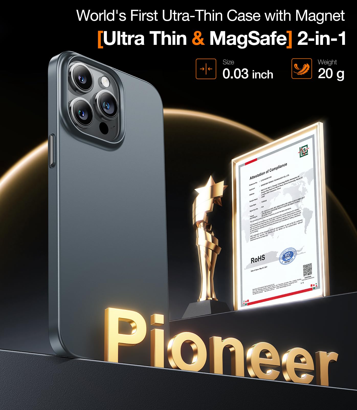 Amazon.com: TORRAS Magnetic Slim-Fit for iPhone 15 Pro Max Case